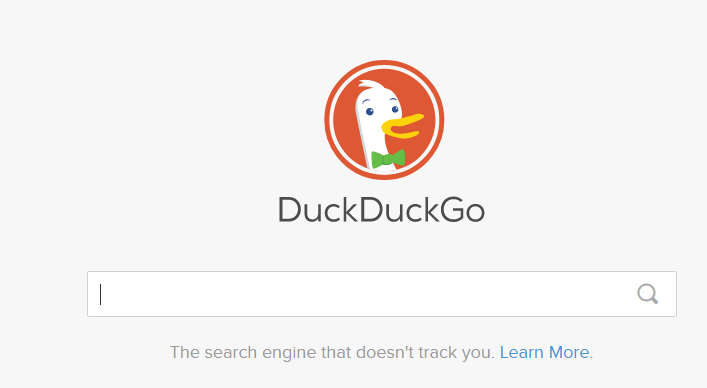 DuckDuckGo søgemaskiner startside